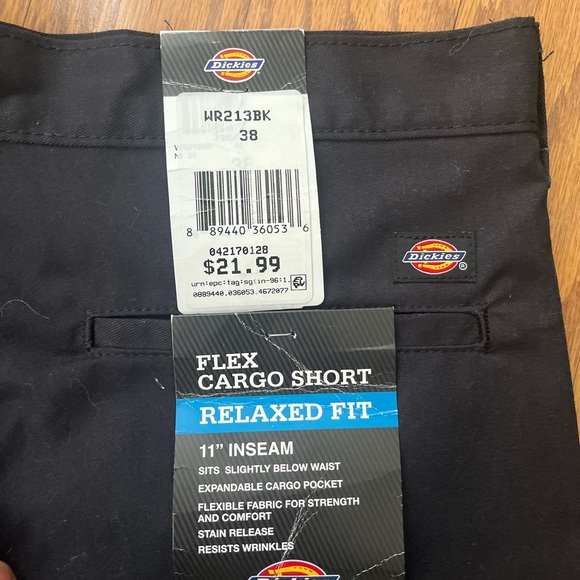 Dickies shorts Men's Size 38 Black Chino 874 Original Fit Flex Casual Frisko - Picture 7 of 7